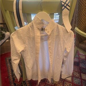 Huntress riding apparel Kids' White Button Down English Shirt